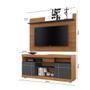 Imagem de Rack Bancada Yara + Painel Maia TV de até 47 Polegas com Prateleira Noce/ Preto para Sala