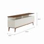 Imagem de Rack Bristol II 3 GV Off White com Freijó Touch 218 cm