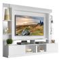 Imagem de Rack c/ Painel e Suporte TV 65" Prateleiras c/ Espelho Oslo Multimóveis Branco