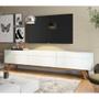 Rack Classic I 3 GV Branco Acetinado 218 cm - Mobly Imagem de Rack Classic I 3 GV Branco Acetinado 218 cm
