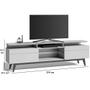 Imagem de Rack Classic Mais 2 Gavetas 2.2 Imcal 10975 Off White Freijó