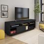 Imagem de Rack Com 1 Porta de Correr Artely Treviso Cor Preto