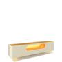 Imagem de Rack Com LED Pra TV 75 Polegadas Design Exclusivo 210cm Nobre Pés de Vidro Gelius Off White