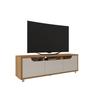 Imagem de Rack com Painel 1.60 Jersey Cedro com Off White - Móveis Casa D