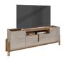 Imagem de Rack com Painel 1.80 Lizz Off White com Cedro - Móveis Casa D