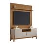 Imagem de Rack com Painel 1.80 Lizz Off White com Cedro - Móveis Casa D
