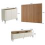 Imagem de Rack com Painel e Buffet com Pés em Metal 360cm 100% MDF