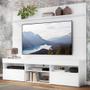 Imagem de Rack com Painel e Suporte TV 65" com Prateleira Madri Multimóveis Branco