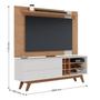 Imagem de Rack com Painel Extensível Para TV até 70 Polegadas com Adega Pés Madeira Maciça Noronha