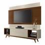Imagem de Rack com Painel Horizon 1.8 Off White com Natural - MoveisAqui