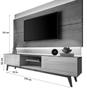Imagem de Rack com Painel Imcal Classic 2.2 Freijó Com Off White 2 Gavetas - 10875 - 73777