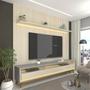 Imagem de Rack com Painel Impressão Ripada para TV até 90 Polegadas com LED com Pés Requinte 220cm 100% MDF