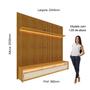 Imagem de Rack com Painel Impressão Ripada para TV até 90 Polegadas com LED com Rodízios Requinte 220cm 100% MDF