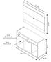 Imagem de Rack com Painel Línio Freijó com Off White - MoveisAqui