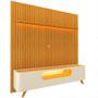 Imagem de Rack com Painel Nobre 2.3 com Pés de Madeira Naturale com Offwhite - Gelius