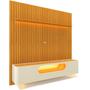 Imagem de Rack com Painel Nobre 2.3 com Pés de Vidro Naturale com Offwhite - Gelius