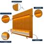 Imagem de Rack com Painel Nobre Clean 2.2 com Pés Naturale com Off White - Gelius Móveis