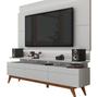 Imagem de Rack com Painel Para TV 55 Polegadas Branco Classic +3G 1.8 com LED - Imcal Móveis