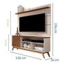 Imagem de Rack com Painel para TV 55" Retro Pequeno 1 Porta Malbec Wood Giga Moveis