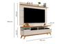 Imagem de Rack com Painel para TV 65" 2 Gavetas Vivare Wood 1,60 Anto