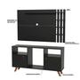 Imagem de Rack com Painel para TV até 32 Polegadas 2 Portas e Pés Retrô NetMobil