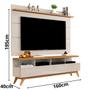 Imagem de Rack Com Painel para TV até 60" 1.60 Vivare Off White/Nature