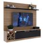 Imagem de Rack com painel para tv até 60 polegadas 2 portas 2023 mn/ptx montana/preto - quiditá móveis