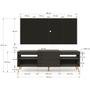 Imagem de Rack com Painel para TV Até 60 Polegadas Milão 1 Porta 2 Prateleiras Preto - Panorama Móveis