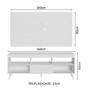 Imagem de Rack com Painel para TV até 65 Polegadas com Pés Branco Detroit Madesa