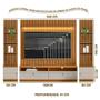 Imagem de Rack com Painel para TV até 75 Polegadas com 2 Módulos Laterais LED 2 Portas Linea Brasil