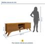 Imagem de Rack com Painel para TV até 75 Polegadas com Ripado 100% MDF 180cm Gaia Paris
