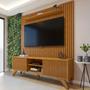 Imagem de Rack com Painel para TV até 75 Polegadas com Ripado 100% MDF 180cm Gaia Paris