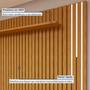 Imagem de Rack com Painel para TV até 75 Polegadas com Ripado 100% MDF com LED 218cm Pés Madeira Gaia Paris