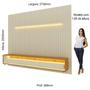 Imagem de Rack com Painel para Tv até 90 Polegadas Led 3 Gavetas com Rodízios 275cm Nobre/requinte 100% MDF