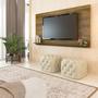 Imagem de Rack com Painel Slim p/ TV até 75" com 2 Portas Lumina Pinho/Off White - Artely
