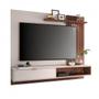 Imagem de Rack com Painel Suspenso Tocantins 180 cm para TV de até 60 - Off White/Nogueira