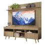 Imagem de Rack com Painel TV 65" Madri Multimóveis Rustic com Prateleira e Pés Retrô Natural