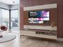 Imagem de Rack com Painel Wall 1.8 Off White com Freijó - MoveisAqui