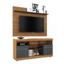 Imagem de Rack com Painel Yara para TV com 55 - Castanho/Preto