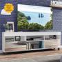 Imagem de Rack com Rodízios e Espelho para TV até 65" Multimóveis Paris FG3330 com 2 Portas Branco