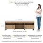 Imagem de Rack com Rodízios para TV até 65" Multimóveis Paris FG3325 com 2 Portas Rustic