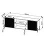 Imagem de Rack de TV York Estilo Industrial 180cm 02 Portas 27912 Artesano