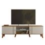 Imagem de Rack Denver 1800mm P/ Tv's até 75 polegadas com Portas de Correr Off White/Nature- Peternella 