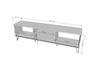 Imagem de Rack Denver 1800mm P/ Tv's até 75 polegadas com Portas de Correr Off White/Nature- Peternella 