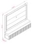 Imagem de Rack Gaia para TV de até 75 polegadas - Cinamomo Off White - Madetec