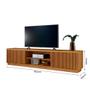 Imagem de Rack Logan 1.80 cm com 2 Portas Ripadas Mavaular