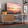 Imagem de Rack Madesa Dubai para TV até 65 Polegadas com Pés - Branco/Rustic/Rustic