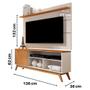 Imagem de Rack Painel para TV 55" Retro Apartamento Sala 1 Porta Malbec Wood Anto