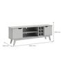 Imagem de Rack + Painel PR 1.80m Estilo Retrô Para TV Até 75'' Com Adega Cor Branco / Cumaru