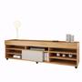 Rack para Sala de Estar para TV até 55 Polegadas 1 Porta com Pés Cedro - Viero Imagem de Rack para Sala de Estar para TV até 55 Polegadas 1 Porta com Pés Cedro